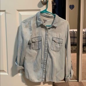 Thin jean long sleeve shirt
